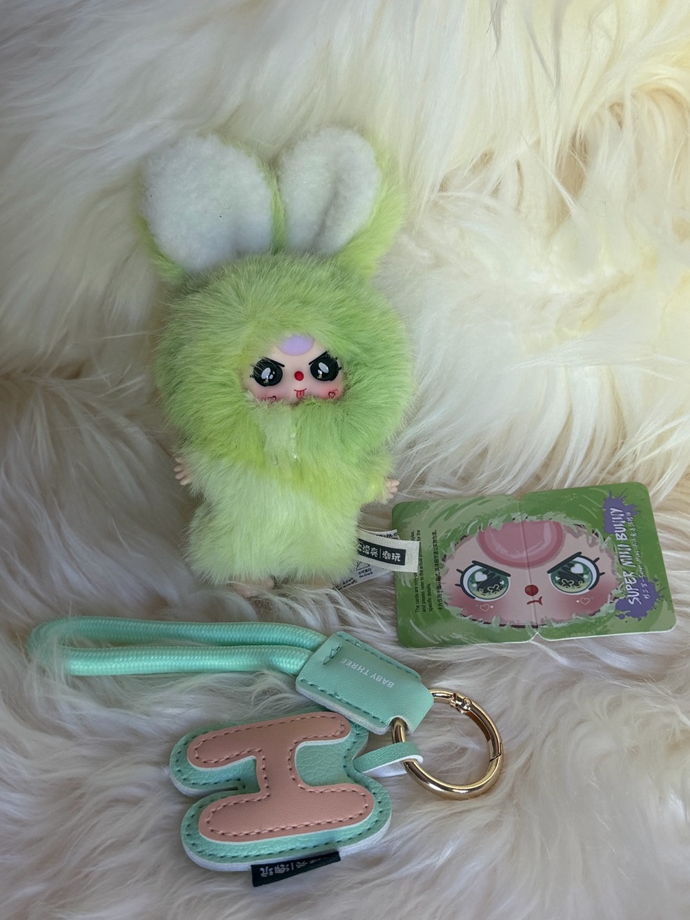 NIB Baby three super mini bunny letter H (special eyes)